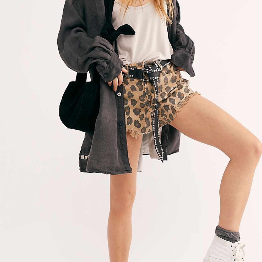 BLANK NYC cheetah shorts